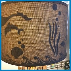Custom ocean scene lampshade
