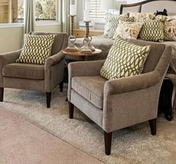 Interior decoration of a master bedroom sitting area