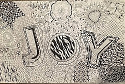 Hand drawn coloring poster