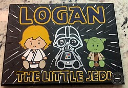 Hand painted baby shower gift