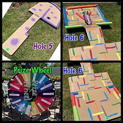Mini golf holes 5-6 & prize wheel