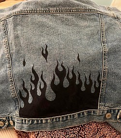 Painted jean jacket