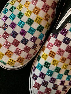 Custom blinged out Vans