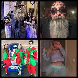 Costumes and special effects makeup for Halloween